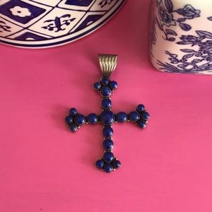 Lapis Cross Pendent